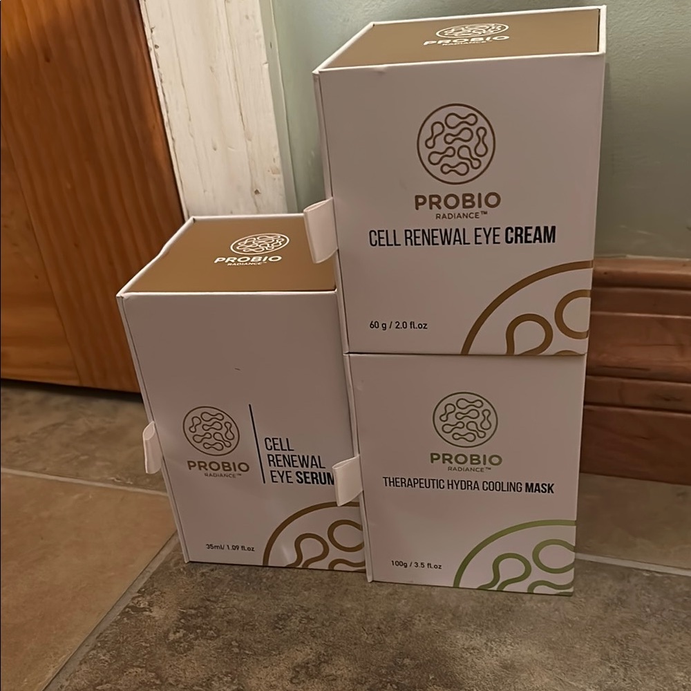 Probio Radiance cell renewal eye serum, eye cream&therapeutic hydra cooling mask